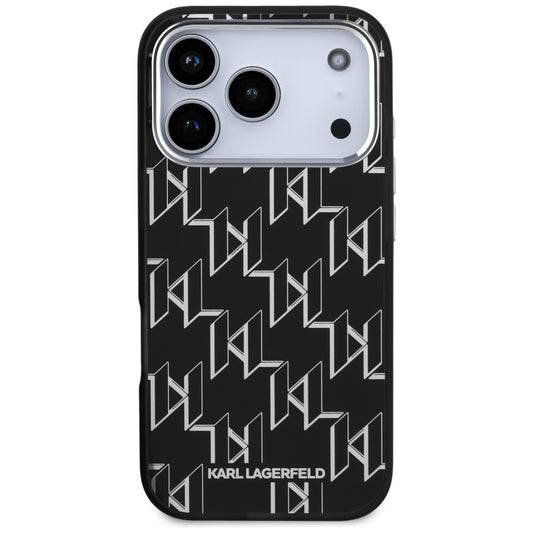 Funda MagSafe para Apple iPhone 17 Pro, Karl Lagerfeld, IML KL Monogram, Negra