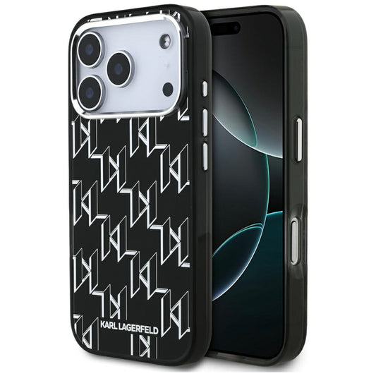 Funda MagSafe para Apple iPhone 17 Pro, Karl Lagerfeld, IML KL Monogram, Negra