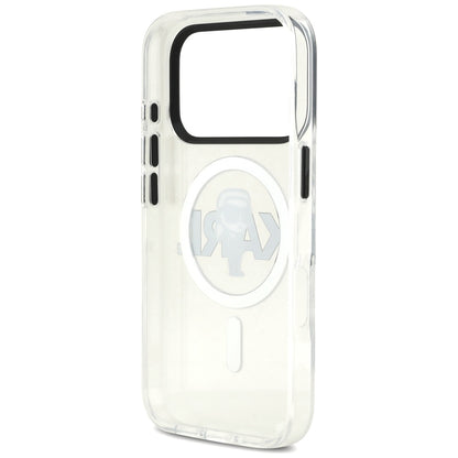 Funda MagSafe para Apple iPhone 17 Pro, Karl Lagerfeld, IML Sketch Logo Karl, Transparente