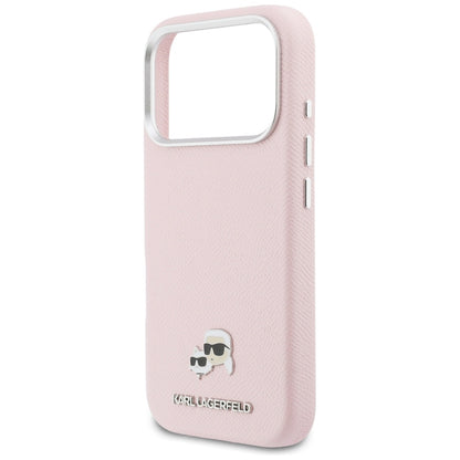 Funda MagSafe para Apple iPhone 17 Pro, Karl Lagerfeld, Karl & Choupette Head's Pin, Rosa