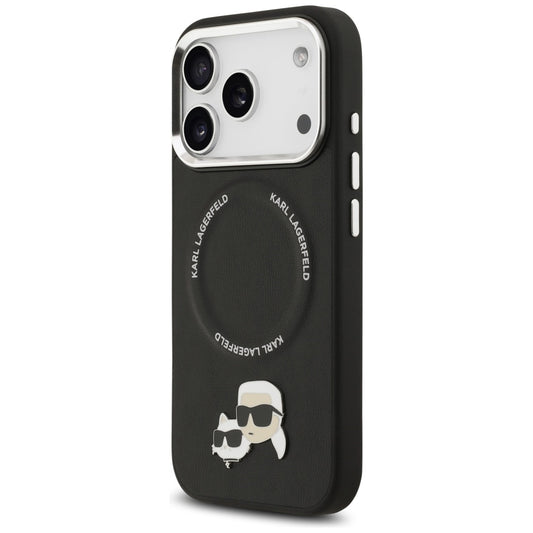 Funda MagSafe para Apple iPhone 17 Pro, Karl Lagerfeld, Karl & Choupette Pins, Negra