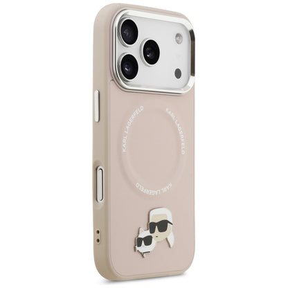 Funda MagSafe para Apple iPhone 17 Pro, Karl Lagerfeld, Karl & Choupette Pins, Rosa