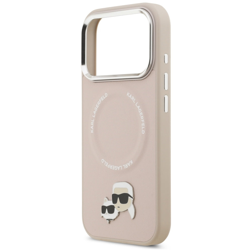 Funda MagSafe para Apple iPhone 17 Pro, Karl Lagerfeld, Karl & Choupette Pins, Rosa