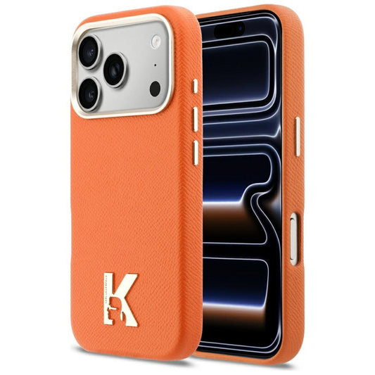 Funda MagSafe para Apple iPhone 17 Pro, Karl Lagerfeld, Karl Head Logo, Naranja