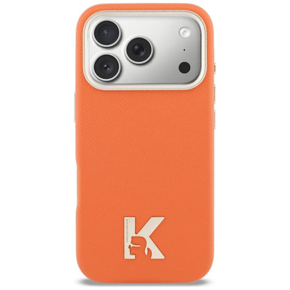 Funda MagSafe para Apple iPhone 17 Pro, Karl Lagerfeld, Karl Head Logo, Naranja