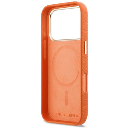 Funda MagSafe para Apple iPhone 17 Pro, Karl Lagerfeld, Karl Head Logo, Naranja
