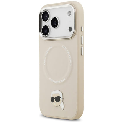 Funda MagSafe para Apple iPhone 17 Pro, Karl Lagerfeld, Karl Pin, Beige