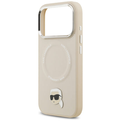 Funda MagSafe para Apple iPhone 17 Pro, Karl Lagerfeld, Karl Pin, Beige