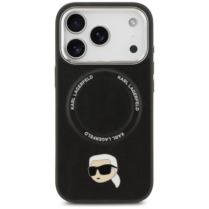 Funda MagSafe para Apple iPhone 17 Pro, Karl Lagerfeld, Karl Pin, Negra