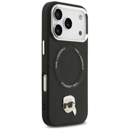 Funda MagSafe para Apple iPhone 17 Pro, Karl Lagerfeld, Karl Pin, Negra
