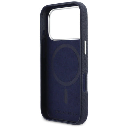 Funda MagSafe para Apple iPhone 17 Pro, Karl Lagerfeld, Saffiano Karl & Choupette Pins, Azul
