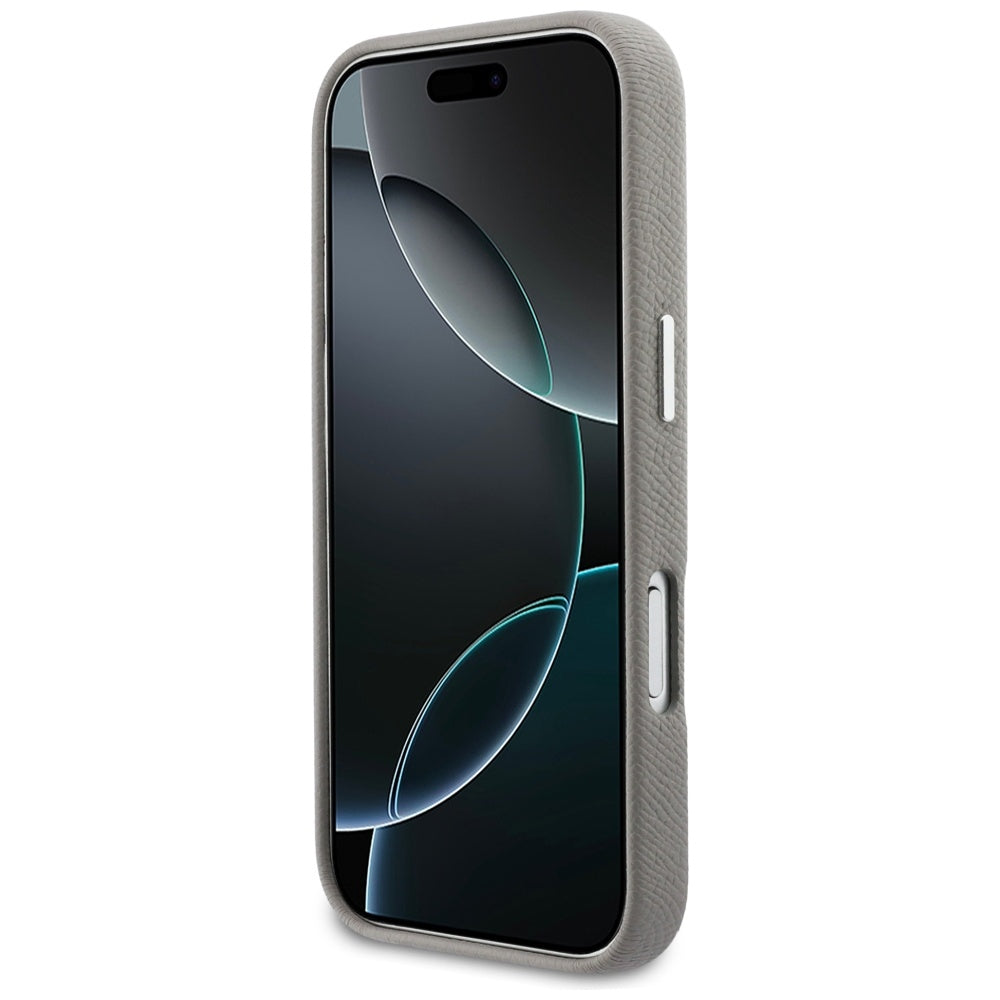 Funda MagSafe para Apple iPhone 17 Pro, Karl Lagerfeld, Saffiano Karl & Choupette Pins, Gris