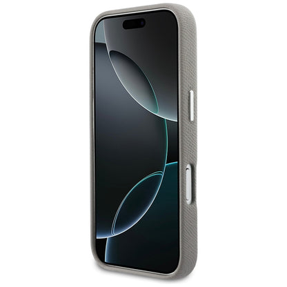 Funda MagSafe para Apple iPhone 17 Pro, Karl Lagerfeld, Saffiano Karl & Choupette Pins, Gris