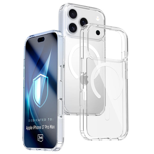 Funda MagSafe para Apple iPhone 17 Pro Max, 3MK, Armor MagCase, Transparenta