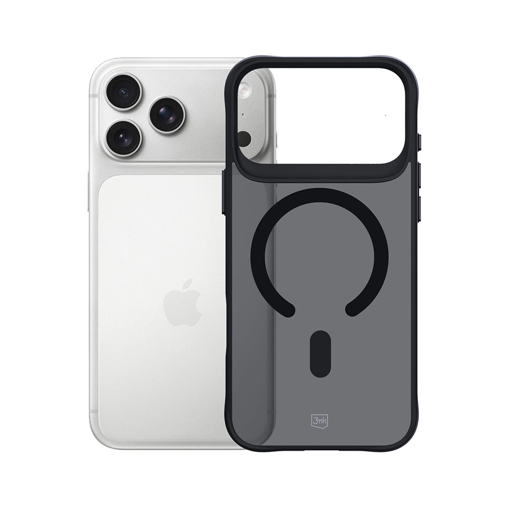 Funda MagSafe para Apple iPhone 17 Pro Max, 3MK, Smoke MagCase, Negra