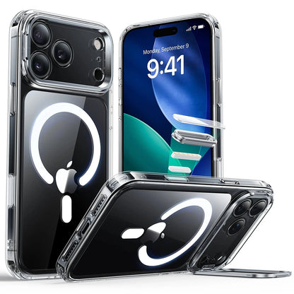 Funda MagSafe para Apple iPhone 17 Pro Max, ESR, Classic Hybrid Kickstand, Transparente