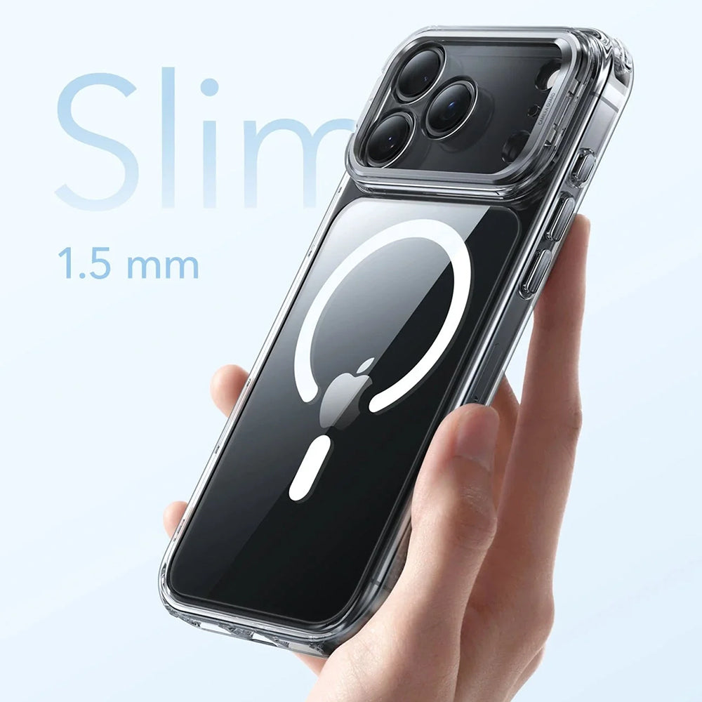 Funda MagSafe para Apple iPhone 17 Pro Max, ESR, Classic Hybrid Kickstand, Transparente