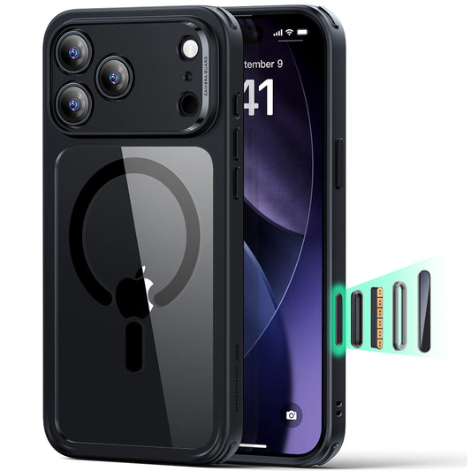 Funda MagSafe para Apple iPhone 17 Pro Max, ESR, Classic Hybrid, Negra Transparente