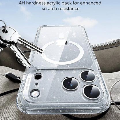 Funda MagSafe para Apple iPhone 17 Pro Max, ESR, Classic Hybrid Shimmer, Transparente