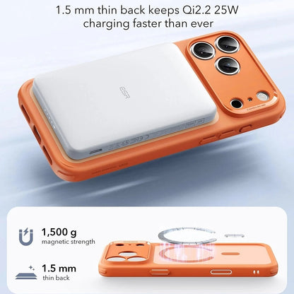 Funda MagSafe para Apple iPhone 17 Pro Max, ESR, Classic Hybrid Slide, Naranja Satinada