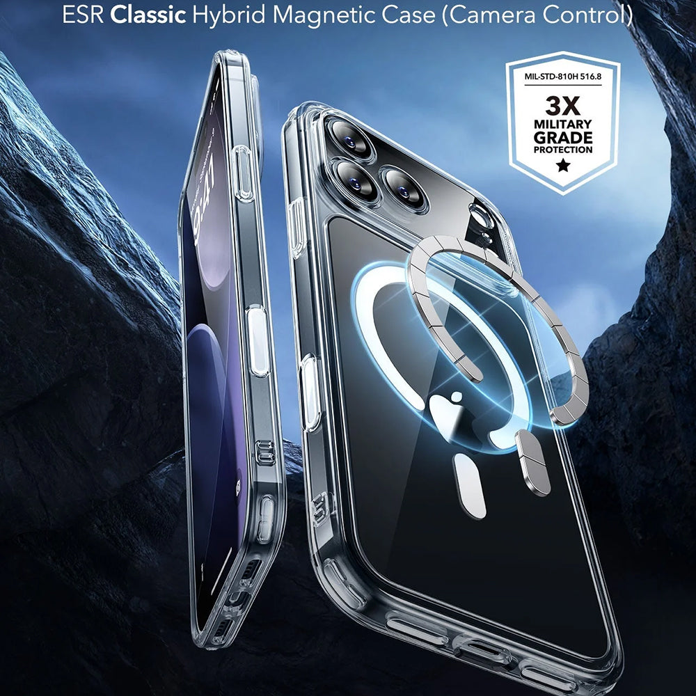 Funda MagSafe para Apple iPhone 17 Pro Max, ESR, Classic Hybrid, Transparente