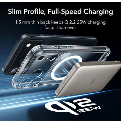 Funda MagSafe para Apple iPhone 17 Pro Max, ESR, Classic Hybrid, Transparente