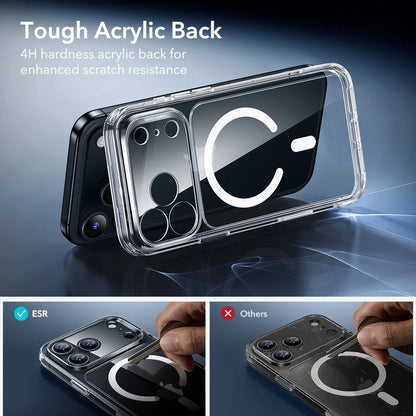 Funda MagSafe para Apple iPhone 17 Pro Max, ESR, Classic Hybrid con Protector de Pantalla, Transparente