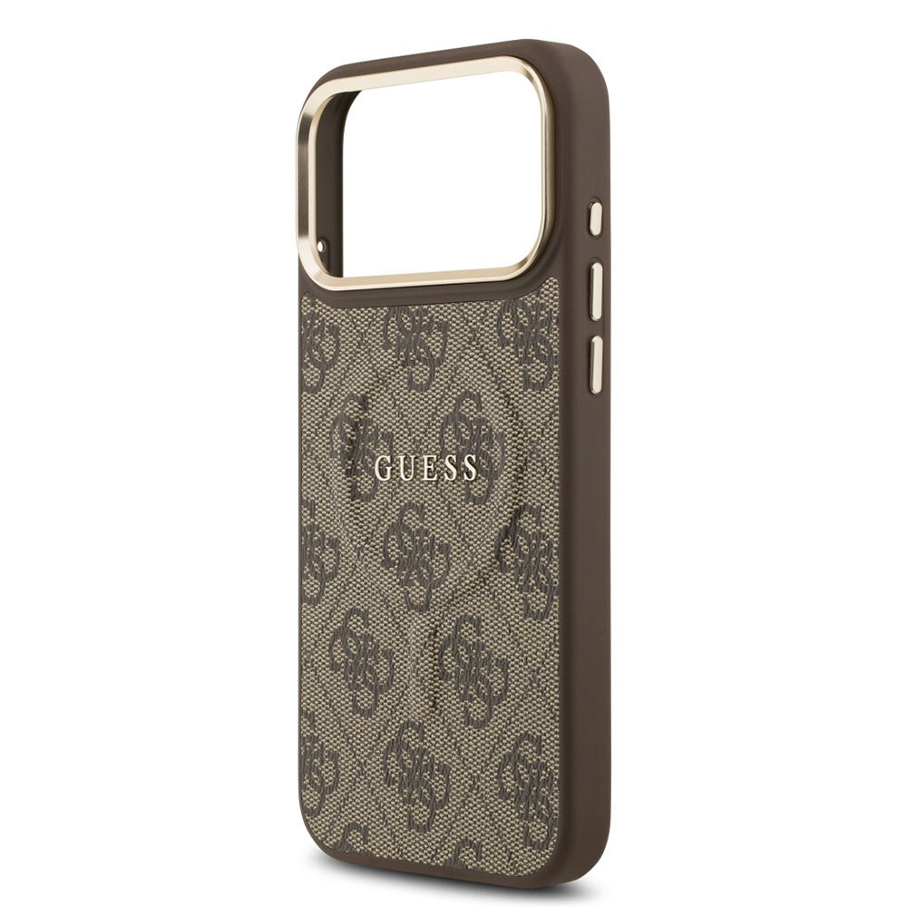 Funda MagSafe para Apple iPhone 17 Pro Max, Guess, 4G Classic, Marrón