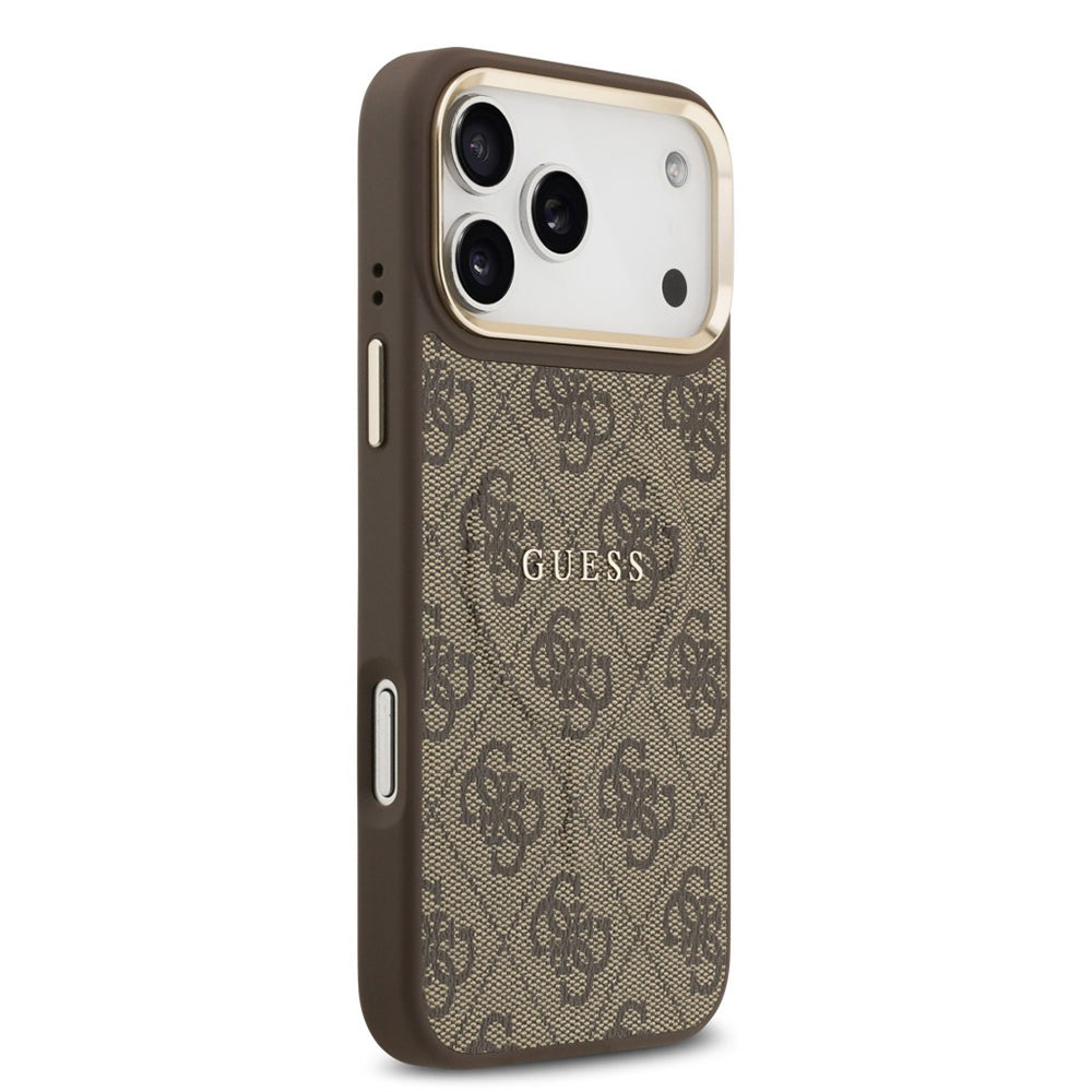 Funda MagSafe para Apple iPhone 17 Pro Max, Guess, 4G Classic, Marrón