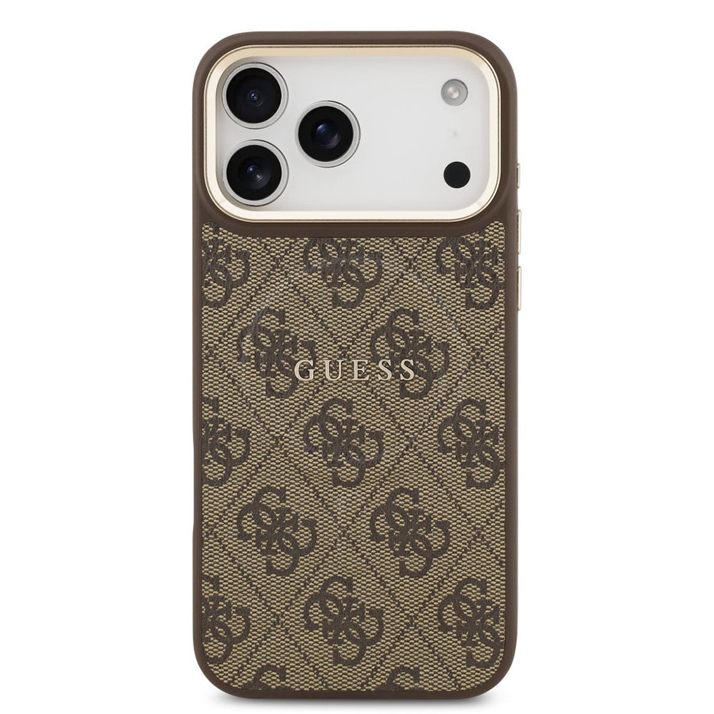 Funda MagSafe para Apple iPhone 17 Pro Max, Guess, 4G Classic, Marrón