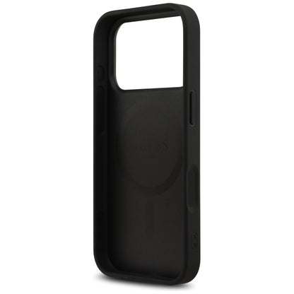 MagSafe Case for Apple iPhone 17 Pro Max, Guess, 4G Printed Stripes, Black