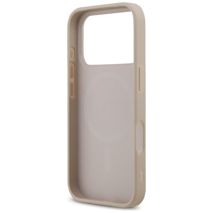 Funda MagSafe para Apple iPhone 17 Pro Max, Guess, 4G Printed Stripes, Rosa