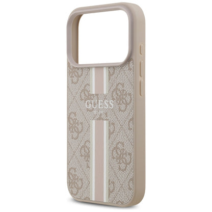 Funda MagSafe para Apple iPhone 17 Pro Max, Guess, 4G Printed Stripes, Rosa