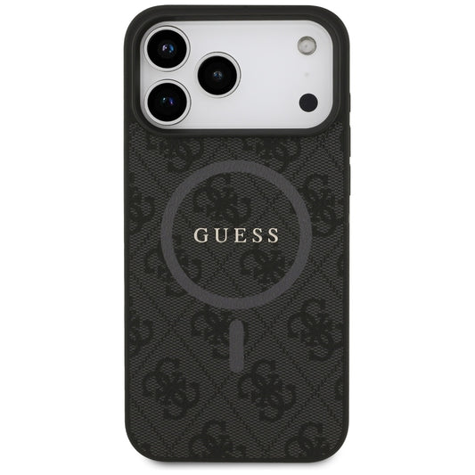 Funda MagSafe para Apple iPhone 17 Pro Max, Guess, 4G Ring Classic Logo, Negra