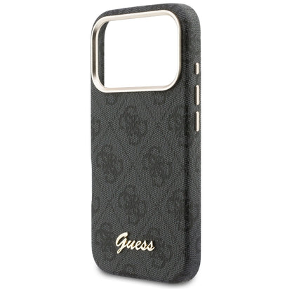 MagSafe Case for Apple iPhone 17 Pro Max, Guess, 4G Script Logo, Black