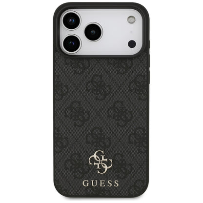 Funda MagSafe para Apple iPhone 17 Pro Max, Guess, 4G Small and Classic Logo, Negra