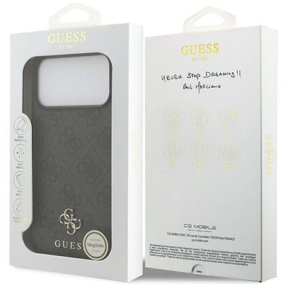 Funda MagSafe para Apple iPhone 17 Pro Max, Guess, 4G Small and Classic Logo, Negra