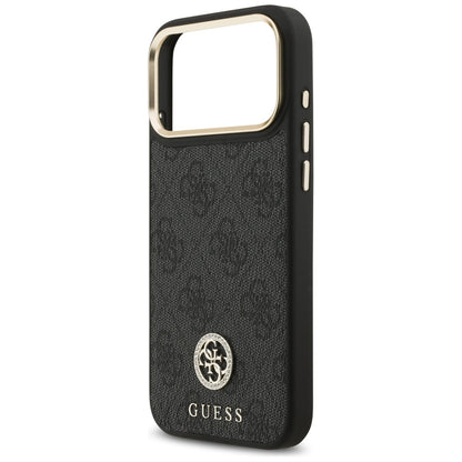 Funda MagSafe para Apple iPhone 17 Pro Max, Guess, 4G Strass Logo, Negra