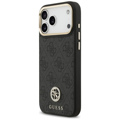Funda MagSafe para Apple iPhone 17 Pro Max, Guess, 4G Strass Logo, Negra