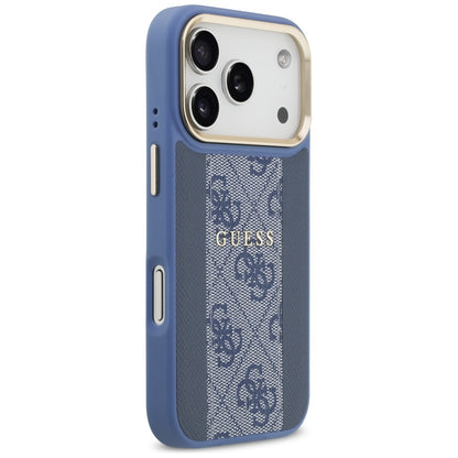 Funda MagSafe para Apple iPhone 17 Pro Max, Guess, 4G Stripe, Azul.