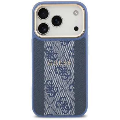 Funda MagSafe para Apple iPhone 17 Pro Max, Guess, 4G Stripe, Azul.