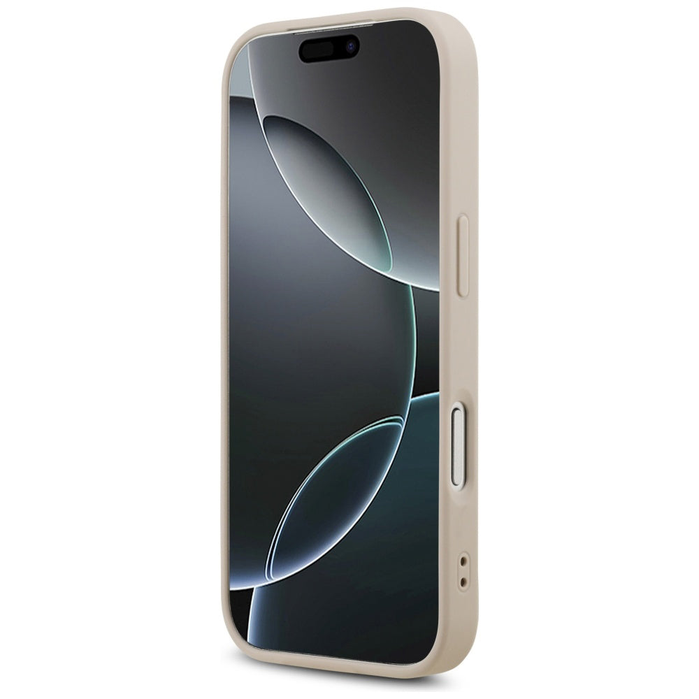 Funda MagSafe para Apple iPhone 17 Pro Max, Guess, 4G Triangle Strass, Rosa.