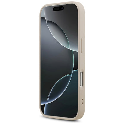 Funda MagSafe para Apple iPhone 17 Pro Max, Guess, 4G Triangle Strass, Rosa.