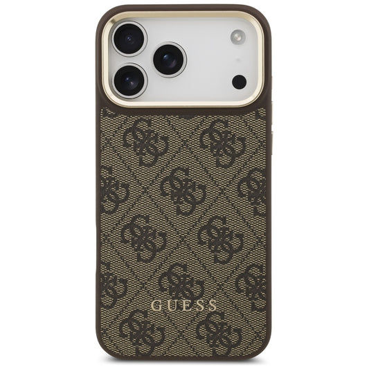 Funda MagSafe para Apple iPhone 17 Pro Max, Guess, Cardslot 4G, Marrón.