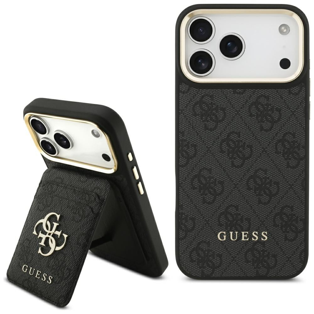 Funda MagSafe para Apple iPhone 17 Pro Max, Guess, Cardslot 4G, Negra