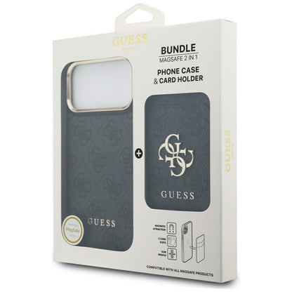 Funda MagSafe para Apple iPhone 17 Pro Max, Guess, Cardslot 4G, Negra