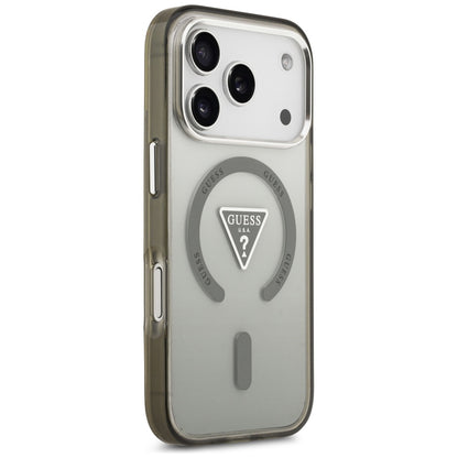 Funda MagSafe para Apple iPhone 17 Pro Max, Guess, IML Gradient Triangle Logo, Kaki