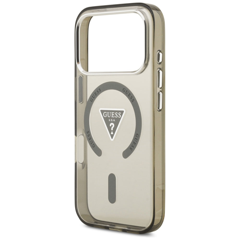 Funda MagSafe para Apple iPhone 17 Pro Max, Guess, IML Gradient Triangle Logo, Kaki