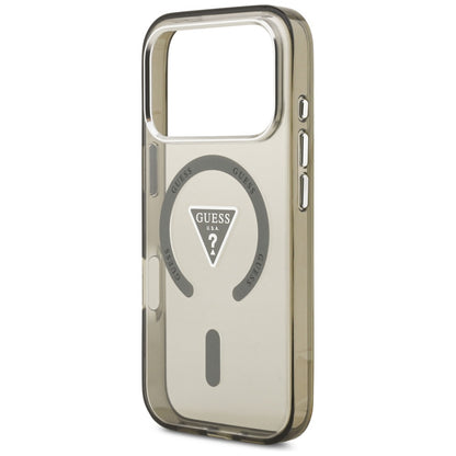 Funda MagSafe para Apple iPhone 17 Pro Max, Guess, IML Gradient Triangle Logo, Kaki