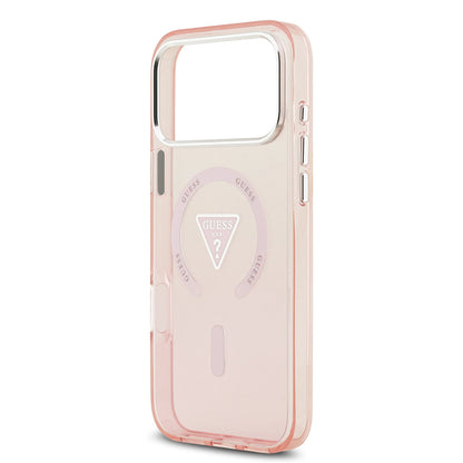 Funda MagSafe para Apple iPhone 17 Pro Max, Guess, IML Gradient Triangle Logo, Rosa